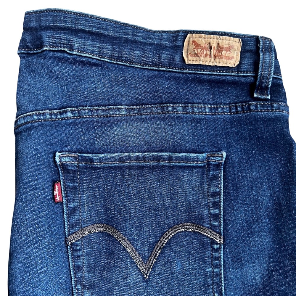 Levis Jeans Womens 22M Blue 512 Perfectly Shaping Straight Leg Denim Stretch